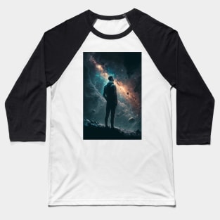 Man Gazing at the Stars Baseball T-Shirt